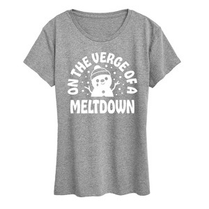 Women's - Instant Message - On The Verge of a Meltdown Short Sleeve Graphic T-Shirt - 1 of 4