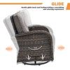 Buenhomino Patio Swivel Chairs Set of 2 and Side Table, Outdoor Swivel Rocker Chairs with High Back and Thick Cushions, Wicker Patio Furniture Set - 4 of 4