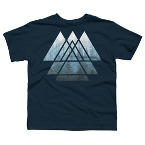 Boy's Design By Humans Misty Forest Sacred Geometry By Maryedenoa T-Shirt - 1 of 3