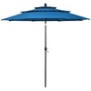 Costway 10ft 3 Tier Patio Market Umbrella Aluminum Sunshade Shelter Double Vented - image 4 of 4