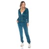Women's 2 Piece Velour Tracksuit Set - White Mark - 2 of 4