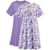 Collections Etc Lilac Printed 2-pc Pack Gowns - 3 of 4