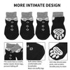 Unique Bargains Dog Cats Non-Slip Socks Bow Tie Pattern Paw Protection and Traction Black 4 Pcs - 2 of 4