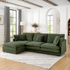 110.2'' Modern Towel Fabric L-Shaped Modular Sectional Sofa with Movable Ottoman - 2 of 4