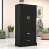 Tall Bathroom Storage Cabinet with 2 Doors, 2 Drawers, Adjustable Shelf & Door Racks, Freestanding Organizer - 2 of 4