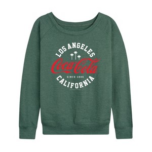 Women's - Coca-Cola - Since 1886 Lightweight French Terry Wide Neck Long Sleeve Shirt - 1 of 4