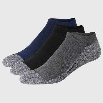 Hanes Premium Men's Total Support No Show Socks 3pk - Navy Blue 6-12