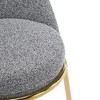 DSVIMOY Counter and Bar Stool Metal Frame with Upholstered Seating for Modern Decor, Gold and Gray, 26"*22"*18" - 4 of 4