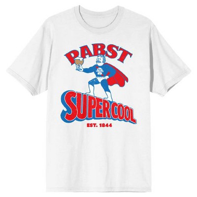 Pabst Blue Ribbon Supercool Bartender Men's White T-shirt