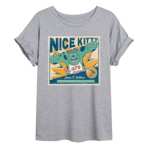 Women's - Disney - Nice Kitty Oversized Graphic T-Shirt - 1 of 4