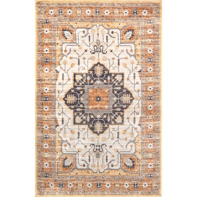 nuLOOM Cira SpinClean Machine Washable Stain-Resistant Area Rug