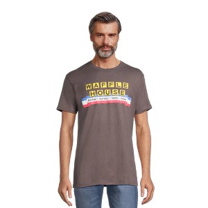 Seven Times Six Waffle House T-Shirt Men's Logo Design Novelty Graphic Print Tee - 1 of 4
