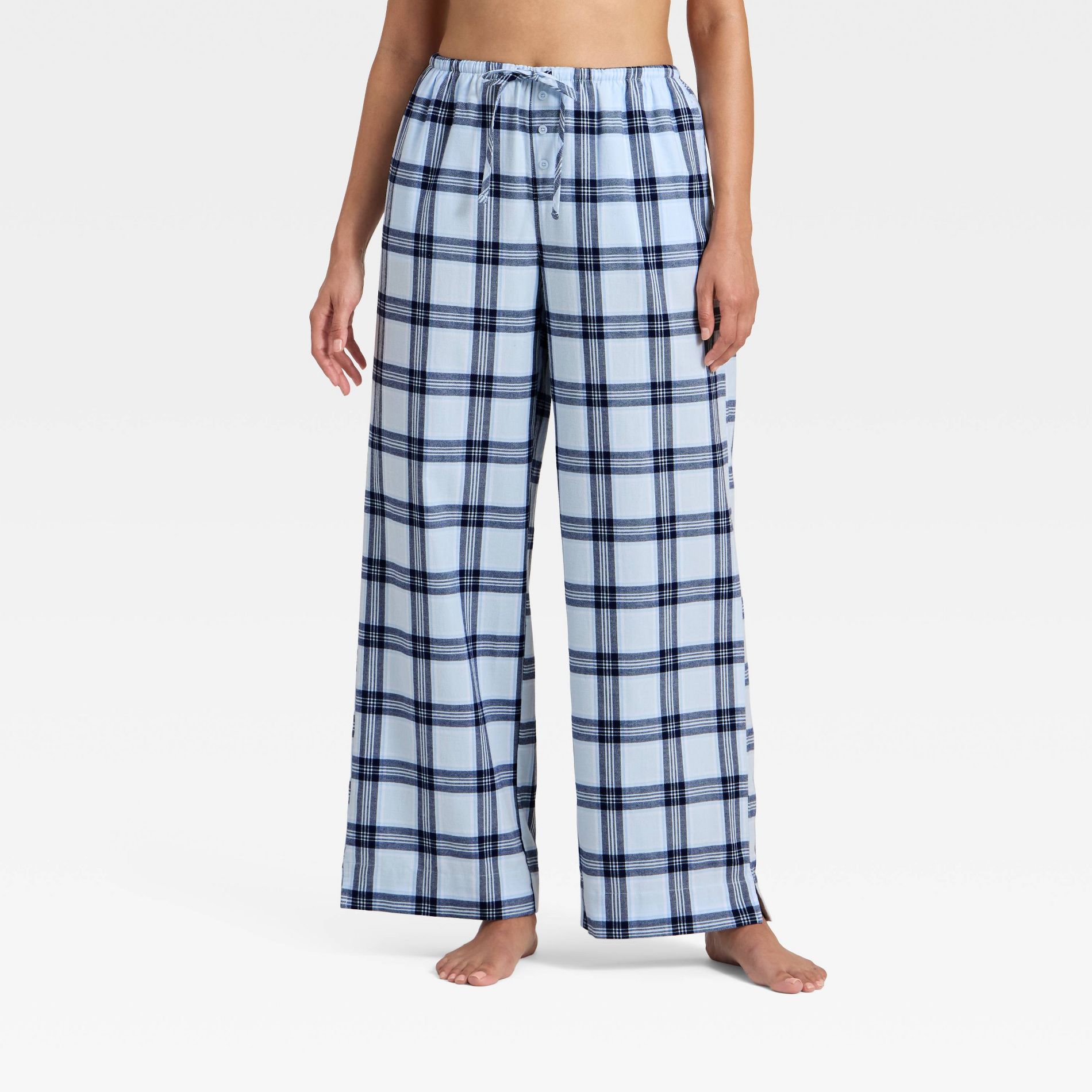 Women's Flannel Wide Leg Pajama Pants - Wild Fable™