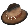 Kenny K Men's Distressed Faux Leather Western Hat with Faux Animal Teeth - 2 of 4