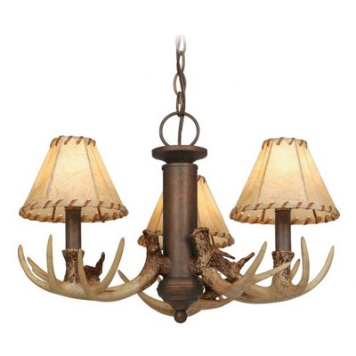 Vaxcel Lodge 3 - Light Semi-Flush Mount in  Weathered Patina