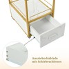 Beauty Salon Storage Trolley Cart With Lockable Rolling Wheels, Metal Frame Drawer, Barber Salon Furniture, Salon Stations Cabinet - 4 of 4