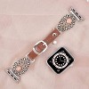 Worryfree Gadgets Leather & Metal Band for Apple Watch 38/40/41mm, 42/44/45mm iWatch Band Series 8 7 6 SE 5 4 3 2 1 - 3 of 4
