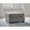 Signature Design by Ashley Marleton Contemporary Square Oversized Firmly Cushioned Accent Ottoman with Exposed Faux Wood Finish, Gray - 2 of 4