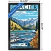 Trends International Lantern Press - Glacier National Park, Avalanche Lake Framed Wall Poster Prints - 3 of 4