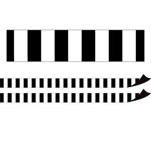 Teacher Created Resources® Black Stripes Magnetic Border, 24 Feet Per Pack, 2 Packs - 1 of 3