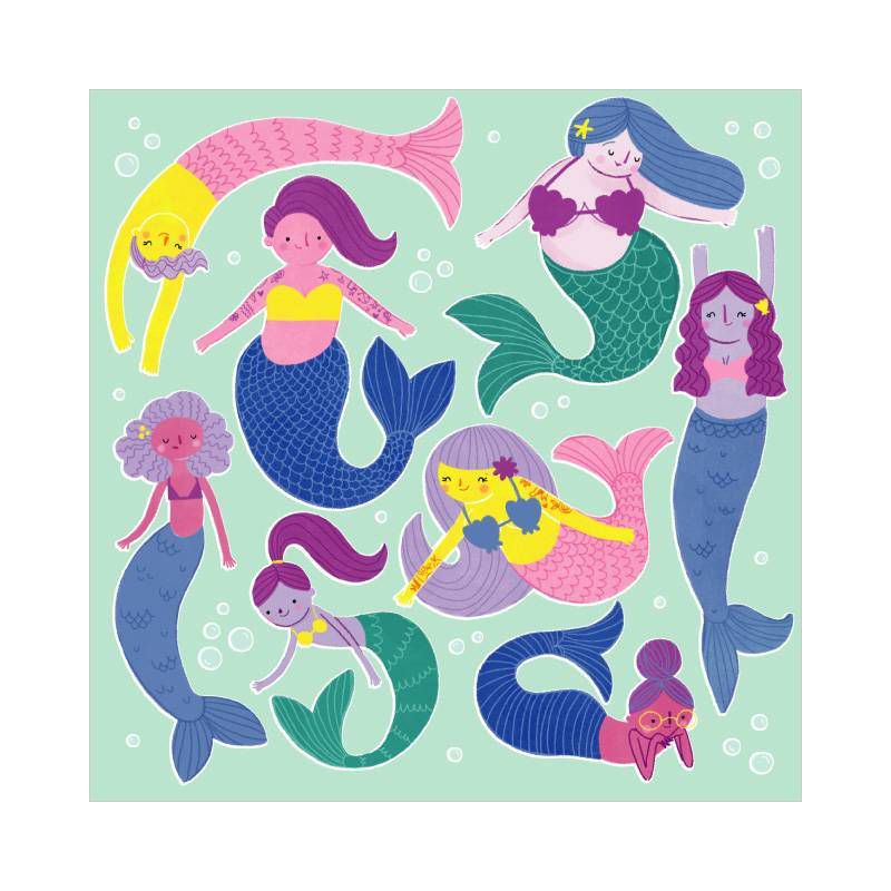 Mermaid Print Greeting Card, 1 of 8