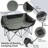 Gulches Oversized Outdoor Camping Recliner Chair - Heavy Duty Folding Design with Armrests, Cup Holder & Carrying Bag - 3 of 4