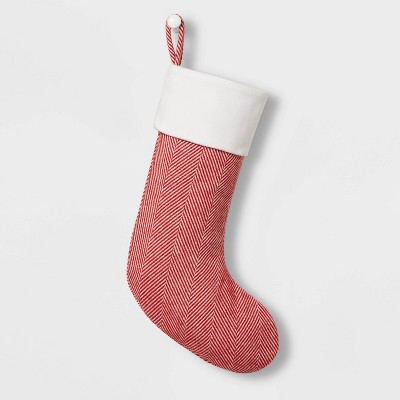 Chevron Christmas Stocking Red/White - Wondershop™