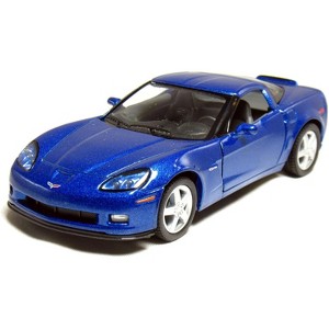 KiNSMART 2007 Corvette Z06 5inch 1:36 Scale 5 Inch Die Cast Metal Model American Muscle Toy Car. Pullback Action (Blue) - 1 of 4