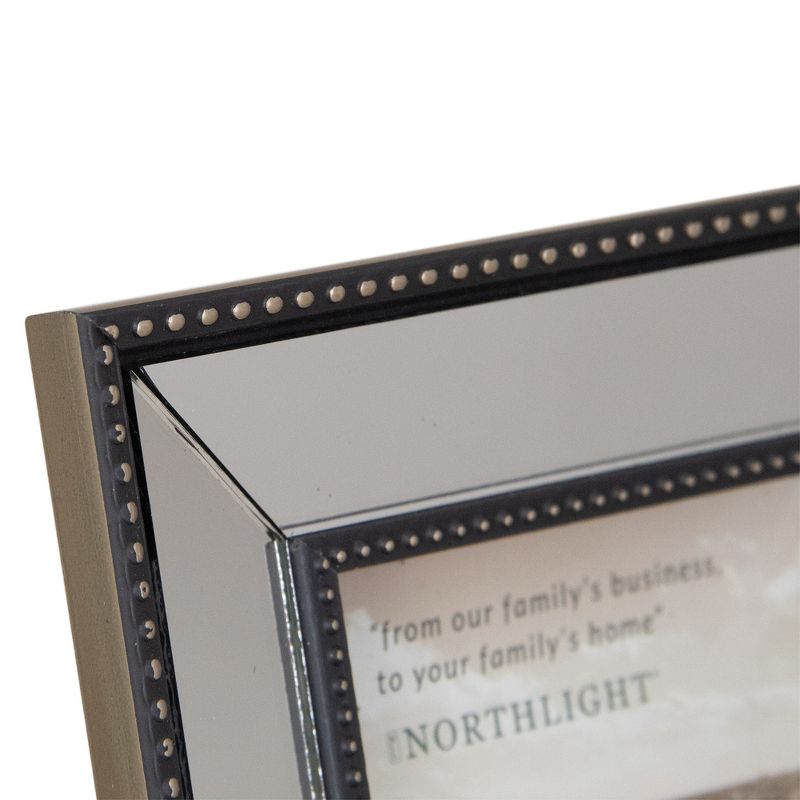 Northlight 4" x 6" Silver Studded Glass Mirror Encased Photo Picture Frame, 4 of 6