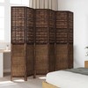 vidaXL Partition Screen 6 Panels Paulownia Wood Dark Brown - 2 of 4