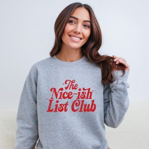 The Nice-ish List Club Distressed -  Women's Graphic Sweatshirt - 1 of 4