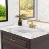 CASAINC Deck Mounted 3-Hole Double Handle Bathroom Faucet with Pop-Up Drain - 2 of 4