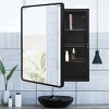 Black recessed medicine cabinet with mirror,Rectangle Metal Framed Wall mount,Recessed Mirror Cabinet,bathroom mirror cabinet-The Pop Home - 2 of 4