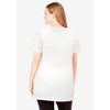 Woman Within Plus Size Perfect Short-Sleeve Scoop-Neck Henley Tunic - 3 of 4