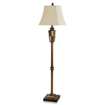 Rectangle Cut Corner Bell Softback Shade Floor Lamp Aged Bronze - StyleCraft