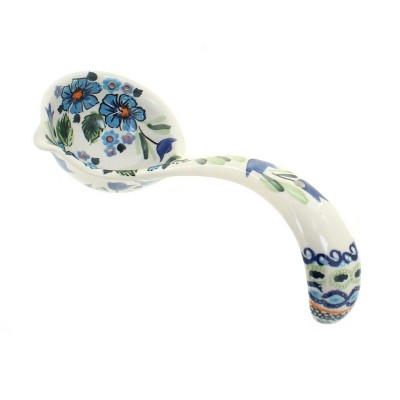 Blue Rose Polish Pottery Ballina Soup Ladle