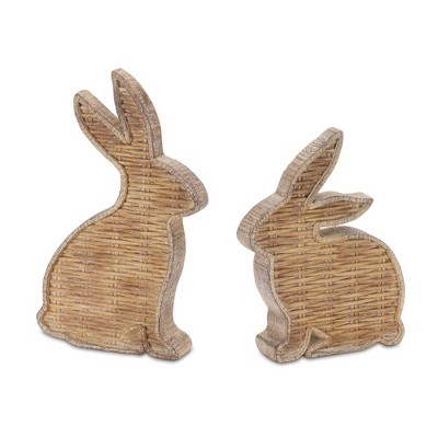 Melrose Wicker Rabbit Decor (set Of 2) : Target