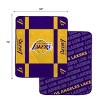 NBA Los Angeles Lakers 60"x70" Reverse Block Wordmark Double Sided Flannel Fleece Blanket - 3 of 3