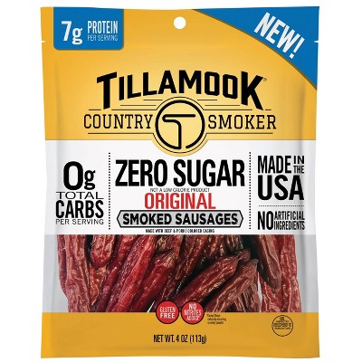 Tillamook Zero Sugar Original Smoked Sausages - 4oz