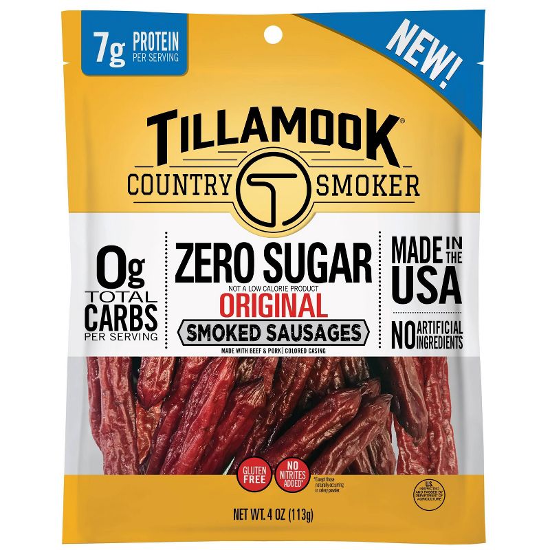 Tillamook Zero Sugar Original Smoked Sausages - 4oz, 1 of 7