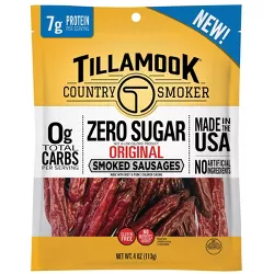 Tillamook Zero Sugar Original Smoked Sausages - 4oz