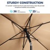 Heynemo 6.5 x 10 Ft Rectangular Patio Umbrella, Outdoor Table Market Umbrella with Crank, 6 Steel Ribs, Polyester Canopy, Tilt Umbrella - 4 of 4