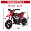 Kids Dirt Bike - Top speed 13.67 mph, rear wheel suspension, 12-mile range, rotary throttle, rubber tires, perfect holiday gift for kids. - 2 of 4