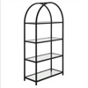 62 in. Arched Black Bronze Bookcase - Henn&Hart - 2 of 4