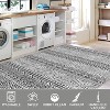 Washable Distressed Area Rug, Stain-Resistant Non-Slip Non Shedding Carpet, Low Pile Soft Mat for Living Room Dining Room Home Decor, Black 8*10Ft - 2 of 4