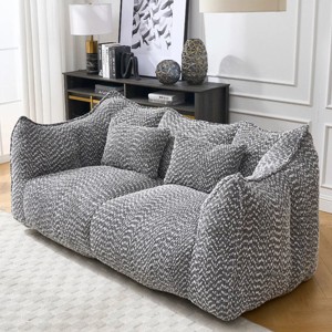 Soft Bean Bag Chair With High Resilience Foam Core,Bean Bag Chair For Adults,Square Recliner Sofa,2 Seater Sofa,Bean Bag Chair Sofa-Cuddlewood - 1 of 4