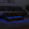 vidaXL Coffee Table - Smoked Oak Modern Coffee Table with RGB LED Lights - Engineered Wood, 35.4" x 19.7" x 15.7" - Living Room/Office/Lounge - 4 of 4