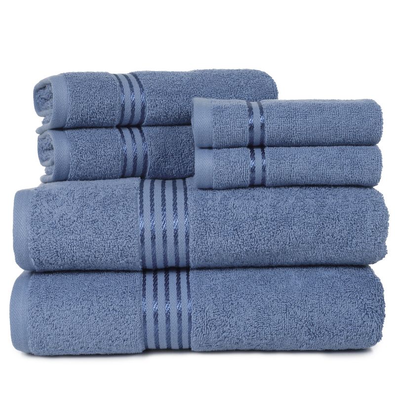 Hastings Home 100% Cotton Towel Set - Light Blue, 6 Pieces, 2 of 5