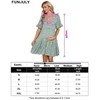 Women's Maternity Casual Dress  Flowy Floral Print, Ruffle leeves - 2 of 4