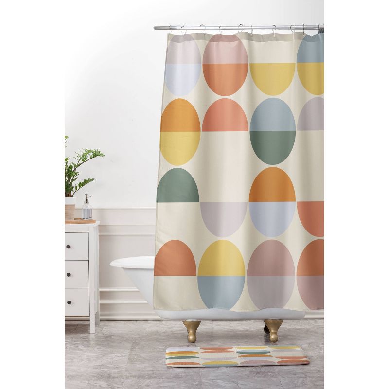Pastel Geometric Shapes 2 Shower Curtain - Deny Designs, 4 of 5